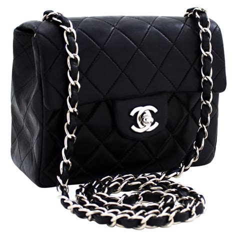 black chanel purse with gold chain|black chanel bag silver chain.